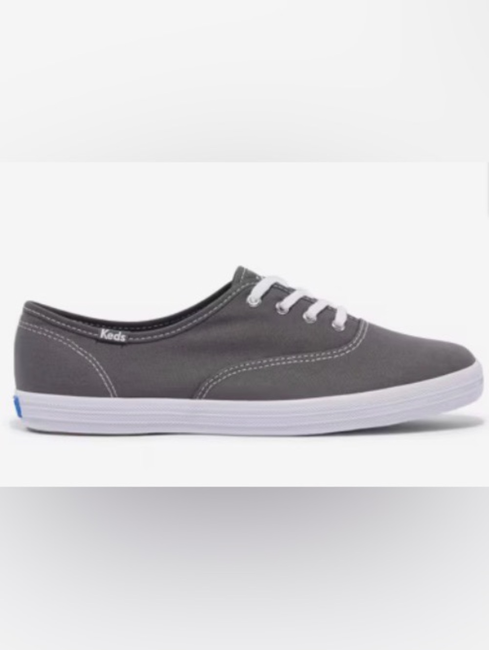KEDS Slate Gray Canvas Lace-Up Classic Sneaker Size 9.5